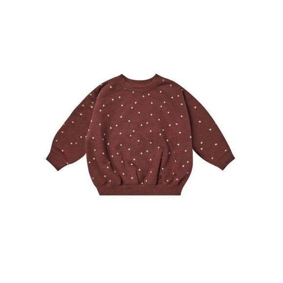 NWT! Rylee + Cru Relaxed Sweatshirt In Stars. Size 12-18M - Picture 1 of 4